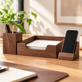 NAVZELIA Modular Walnut Desk Organizer