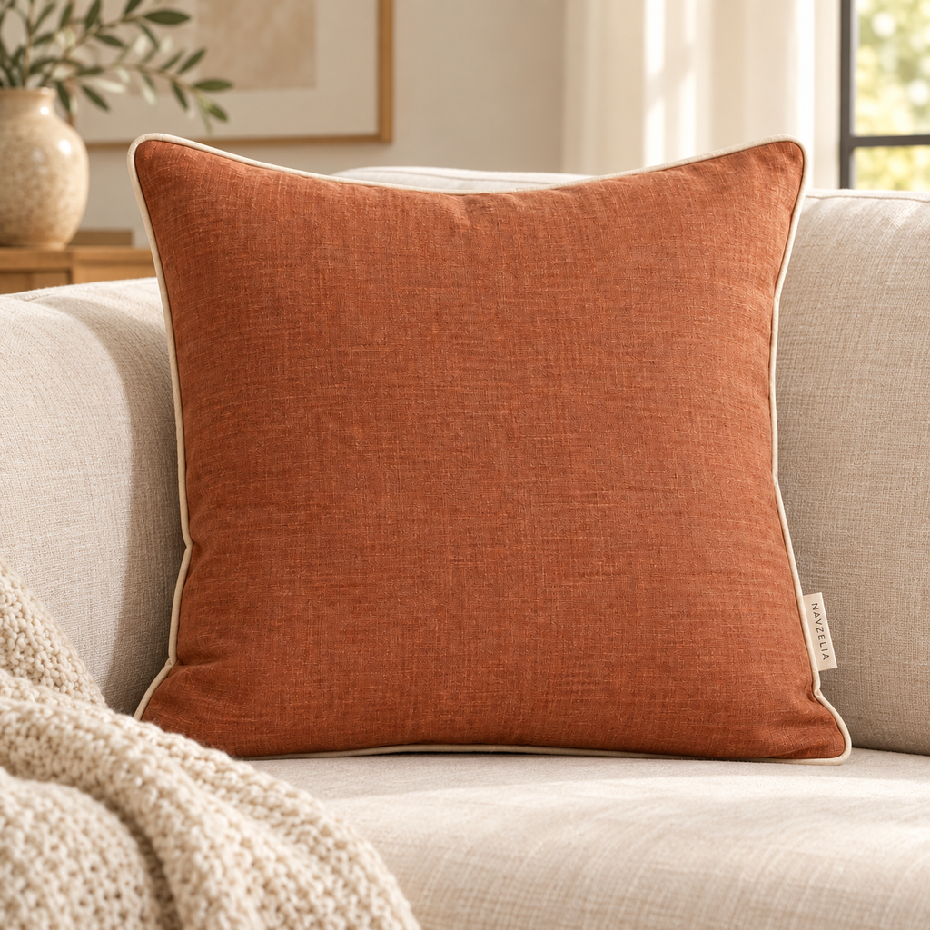 NAVZELIA Linen Cushion Cover