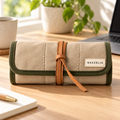 NAVZELIA Canvas Roll-Up Cable Pouch