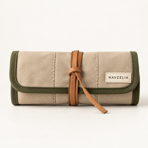 NAVZELIA Canvas Roll-Up Cable Pouch